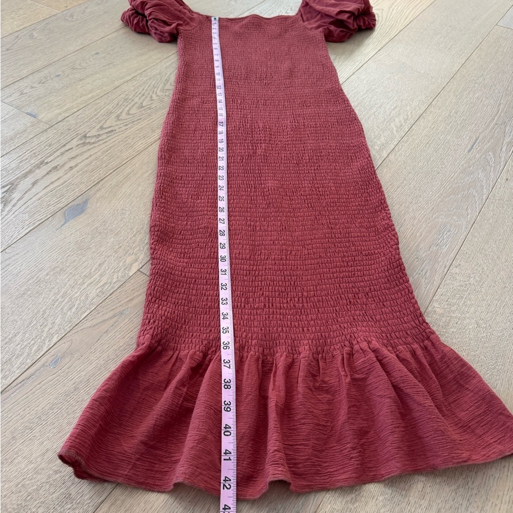 NWT Baltic Born Alana Clay Smocked Midi Dress Medium - Picture 7 of 7